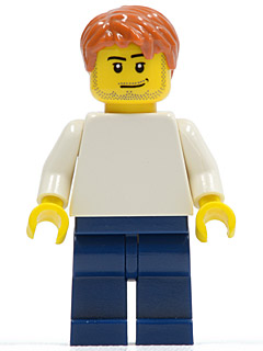 LEGO Brand Store Male, Plain White Torso, Stubble (no back printing) {Sheffield} (tls067)