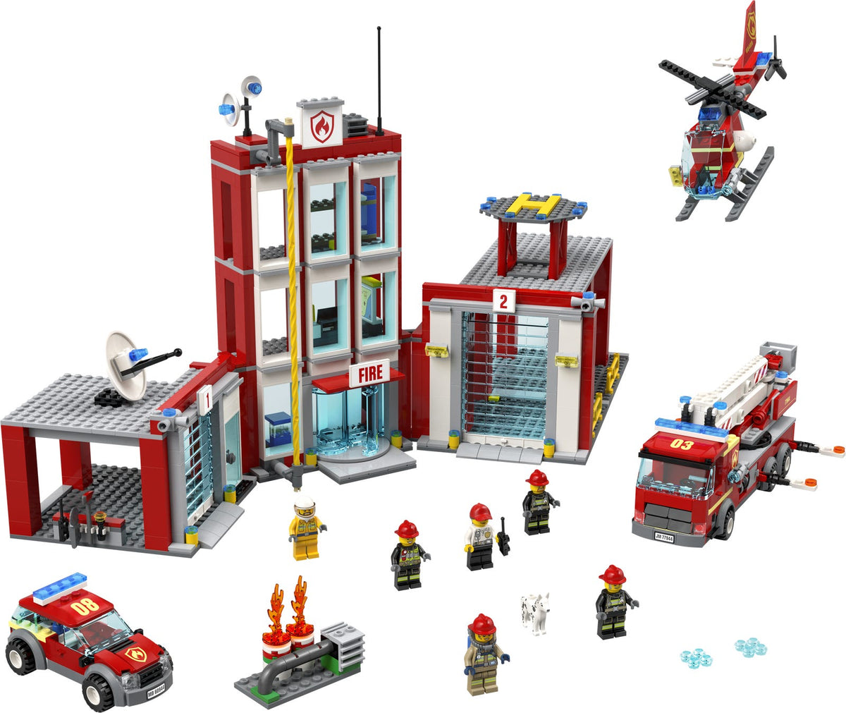 77944 Fire Station Headquarters (Used) LEGO City