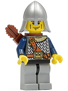 Fantasy Era - Crown Knight Scale Mail with Chest Strap, Helmet with Neck Protector, Vertical Cheek Lines (cas386)
