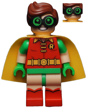 Robin - Green Glasses, Frown / Eyebrows Raised Pattern (sh0341)
