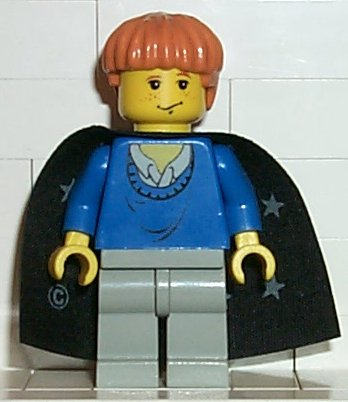 Ron Weasley - Blue Sweater, Black Cape with Stars (hp034)