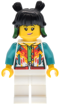 Mei - White Jacket with Buttons, White Legs (mk176)