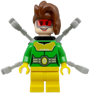 Doc Ock - Female, Medium Legs, Bright Green Jacket, Large Goggles, Light Bluish Gray Arms (sh0869)