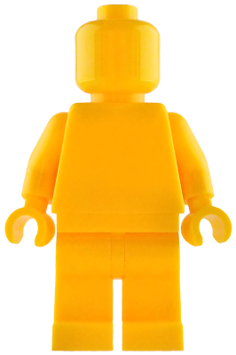 Plain Bright Light Orange Torso, Bright Light Orange Legs, Bright Light Orange Head (Monochrome) (pln208)