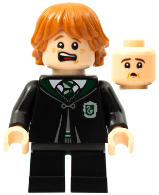 Ron Weasley - Black Slytherin Robe and Short Legs (Vincent Crabbe Transformation) (hp287)