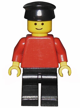 Plain Red Torso with Red Arms, Black Legs, Black Hat (pln057)