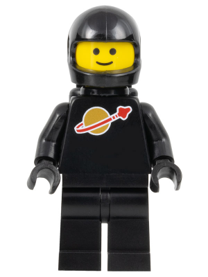 Classic Space - Black with Air Tanks and Motorcycle (Standard) Helmet, Logo High on Torso (Second Reissue) (sp003new2)