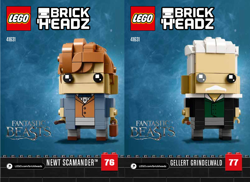 41631 Newt Scamander & Gellert Grindelwald (Used) LEGO BrickHeadz