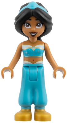 Jasmine - Top with Sparkles and Gold Trim, Open Mouth, Plain Tiara (dp241)