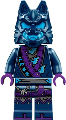 Wolf Mask Warrior - Dark Blue and Dark Azure Mask (njo0857)