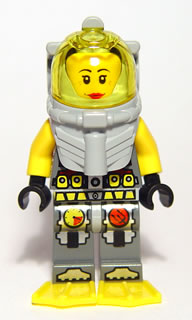 Atlantis Diver 5 - Samantha Rhodes - With Yellow Flippers and Trans-Yellow Visor (atl022)