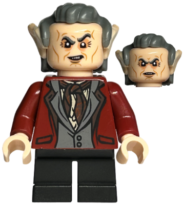 Griphook Goblin - Dark Red Jacket, Dark Bluish Gray Vest (hp318)