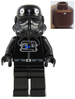 Imperial TIE Fighter Pilot - Brown Head (sw0035)
