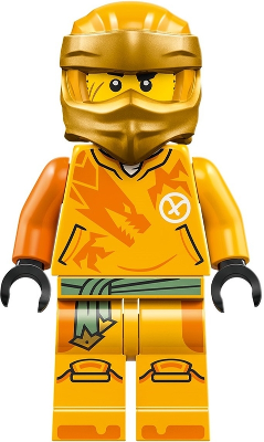 Arin - Shirt with Orange Dragon, Head Wrap (njo0850)
