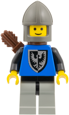 Black Falcon - Light Gray Legs with Black Hips, Dark Gray Chin-Guard, Quiver (cas596)