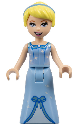 Cinderella - Dress with Sparkles and Bow, Thick Hinge (dp095a)