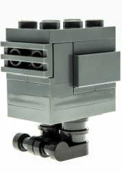 Gonk Droid (GNK Power Droid), Experimental Unit Clone Force 99 - Dark Bluish Gray, Black Feet (Gonky) (sw1153)
