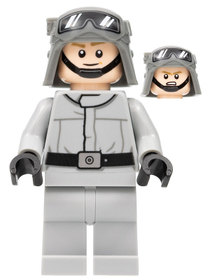 Imperial AT-ST Driver - Helmet with Molded Goggles, Light Bluish Gray Jumpsuit, Plain Legs (sw1217)