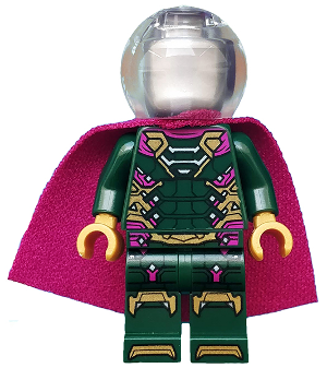 Mysterio - Magenta Trim, Flat Silver Head, Trans-Clear Helmet (sh0580)