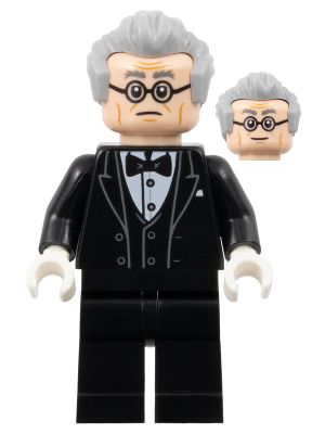 Alfred Pennyworth - Black Tuxedo, Light Bluish Gray Hair (sh0883)