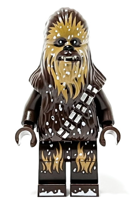 Chewbacca - Dark Brown, Medium Nougat Fur, Snow Spots (sw1184)