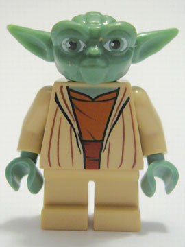 Yoda - Clone Wars, Light Bluish Gray Hair (sw0219)