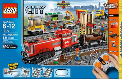 3677 Red Cargo Train (Retired) LEGO City