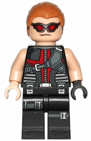Hawkeye - Black and Dark Red Suit, Medium Nougat Hair (sh0034)