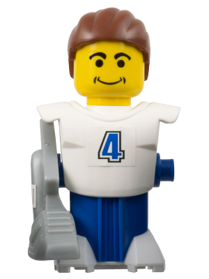 McDonald's Sports Soccer Player - White Torso and Blue Base with Stickers (soc153s)