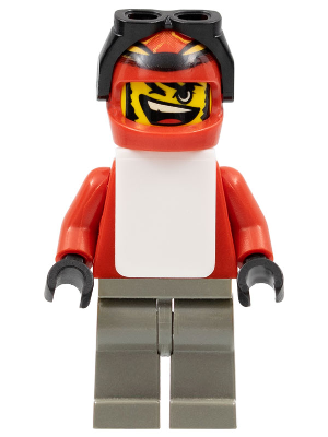 Snowboarder, Red Shirt, Dark Gray Legs, White Vest (gg005)