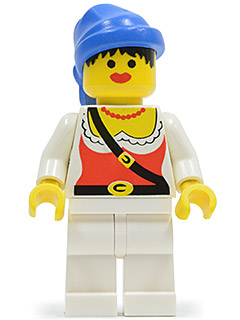 Pirate Female, White Legs, Blue Bandana (pi056)