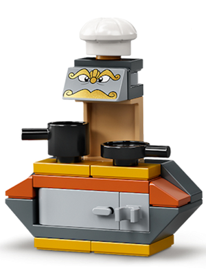 Chef Bouche - Printed Face, White Chef Toque (dp131)