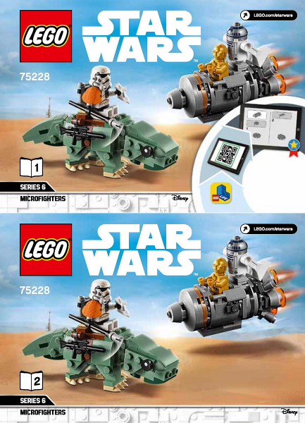 75228 Escape Pod vs. Dewback Microfighters (Certified) LEGO Star Wars