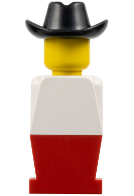 LEGOLAND - White Torso, Red Legs, Black Cowboy Hat (old044)
