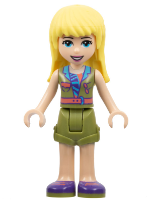 Friends Stephanie - Olive Green Shorts and Top, Dark Purple Shoes (frnd0375)