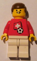 Soccer Player - Swiss Player 1, Swiss Flag Torso Sticker on Front, Black Number Sticker on Back (specify number in listing) (soc018s03)