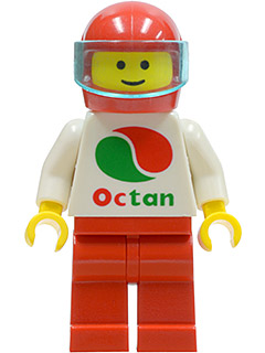 Octan - White Logo, Red Legs, Red Helmet, Trans-Light Blue Visor (oct011)