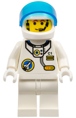 Space Port - Astronaut C1, White Legs, White Helmet, Visor (spp015)