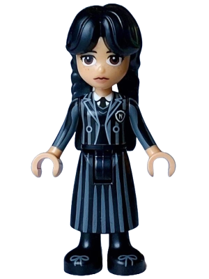 Wednesday Addams - Black and Dark Bluish Gray Nevermore Academy Uniform (wed001)