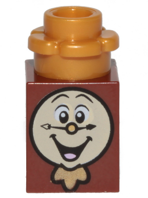 Cogsworth - 1 x 1 Brick with Plate, Round 1 x 1 with Flower Edge (dp156)