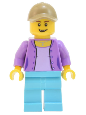 Skyline Express Woman - Medium Lavender Jacket, Medium Azure Legs, Dark Tan Cap (bdp017)