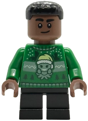 Blaise Zabini - Green Holiday Sweater, Black Short Legs (hp595)