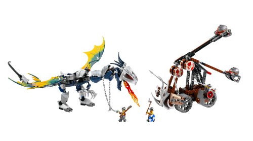 7021 Viking Double Catapult vs. the Armored Ofnir Dragon (Used) LEGO Vikings