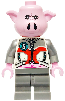 Pigsy - White Jacket, Dark Bluish Gray Medium Legs (mk163)