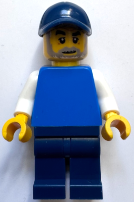 Italian Market Van Driver - Male, Blue Torso, Dark Blue Legs and Cap (twn549)