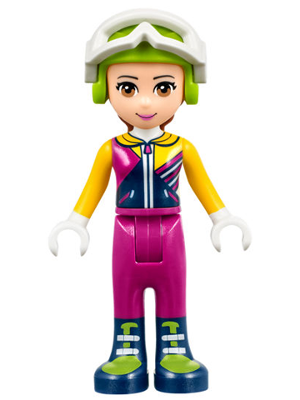 Friends Olivia (Light Nougat) - Magenta Trousers, Ski Jacket, Helmet, Goggles (frnd0222)