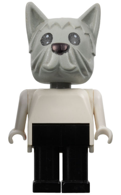 Fabuland Dog - Doctor (David) Dog, Light Gray Head (fab4g)