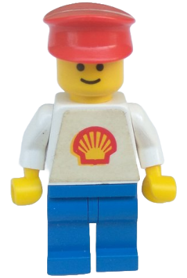 Shell - Classic - Blue Legs, Red Hat (Torso with Trapezoid Sticker) (shell001a)
