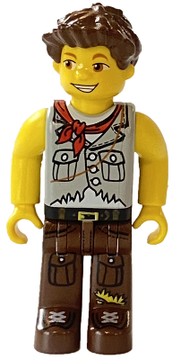 Jake, Light Gray Torso, Brown Legs (4143767) (cre002)