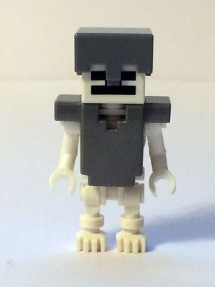 Skeleton, Minecraft - Flat Silver Helmet and Armor (min018)